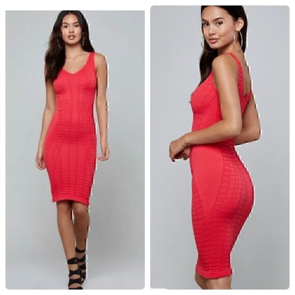 NWT Bebe Bodycon Textured Dress   - Picture 1 of 7